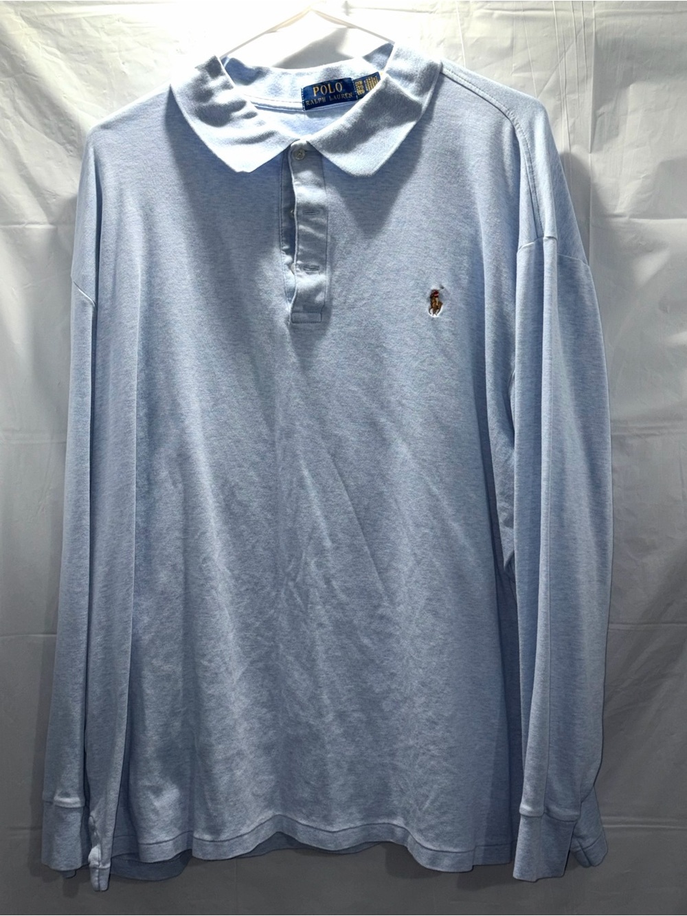 Ralph Lauren Light Blue Long-Sleeve Polo Shirt 2XB